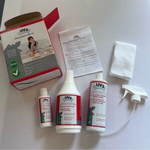 UV3 All In One Upholstery Care Kit Leather Cleaner and Conditioner